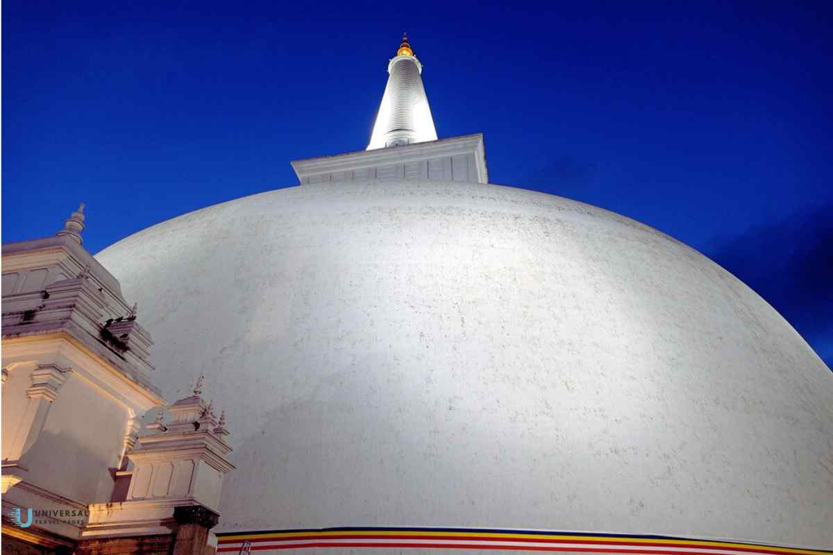 Concept art of lightning attraction via stupa’s chathra and copper upakhila