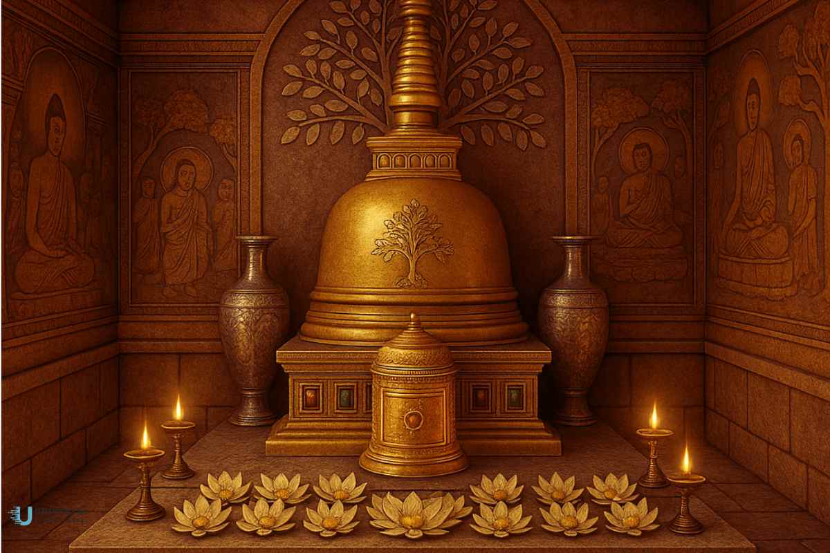 the relic chamber might look like according to Mahavamsa